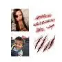 TOPSER Halloween Scar Temporary Tattoos 20 Sheets Realistic Fake Face Blood Wound Stitch Tattoo Sticker Waterproof Zombie Makeup Prank Props TOPSER Halloween Scar Temporary Tattoos 20 Sheets Realistic Fake Face Blood Wound Stitch Tattoo Sticker Waterproof Zombie Makeup Prank Props