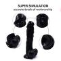 HYLHYL5-F Hǎndhéld ǎdult ǎttǎchménts， Black 7 inch Soft Massaging with Suction Cup 100% Secret Packing Silicone with Strong Suction Cup Flesh Soft | Diameter 4cm/1.57iches