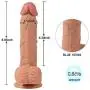 Realistic Dǐldo Pěnis Replica Silicone with Realistic Replica of Gǐans and Těsticles Perfect Size 8.46 inch for Anal Beginner Suitable