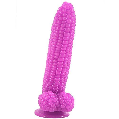 MLSice Big Dildo Suction Cup Fake Penis Corn Dick Sex Toys for Women Particle Surface Vagina Stimulate Anal Beads Butt Plug Dong Sex Shop 20-4.2 cm - Purple