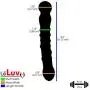 LeLuv Dildo 8 inch Glass Double-Ended Flower Bead Pink Curved Textures Bundle with Premium Padded Pouch