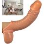 Liquid Silicone Penis Sleeve Enlargement Condom Reusable Locking Delayed Ejaculation Ring Dildo Extender Adult Sex Goods for Men