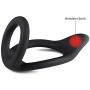 Durable Silicone Male Enhancement Exercise Bands Penis Ring, 1.3&quotDiameter of Small Ring & 2" Diameter of Big Rings Sex Toy for Men Black