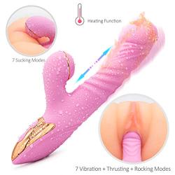 Female 7 Speed Realisti T-hrusting Novelty G S-Po-tter Sucking&Licking Rabbit Vibebrator Toy for Women&Couples Waterproof Whisper Quiet