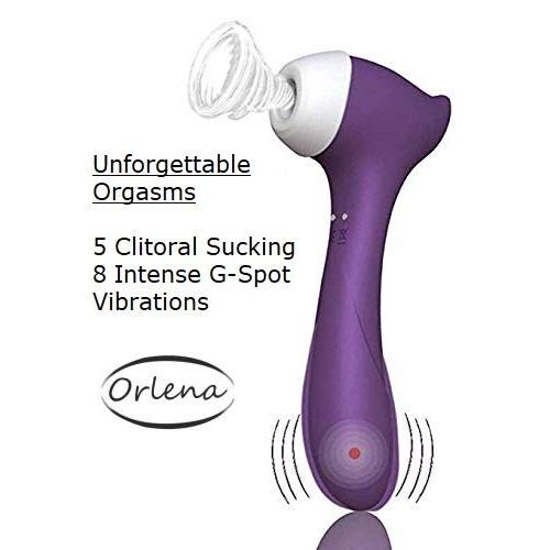Orlena Clitoral Sucking Vibrator, G Spot Clit Dildo Vibrators Waterproof, Rechargeable Clitoris Stimulator with Suction & Vibration Patterns Sex Toys for Women (Purple) Orlena Clitoral Sucking Vibrator, G Spot Clit Dildo Vibrators Waterproof, Rechargeable Clitoris Stimulator with Suction & Vibration Patterns Sex Toys for Women (Purple)