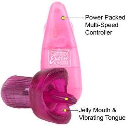 Clit Kisser Jelly Mouth with Vibrating Tongue, Pink