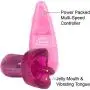 Clit Kisser Jelly Mouth with Vibrating Tongue, Pink Clit Kisser Jelly Mouth with Vibrating Tongue, Pink