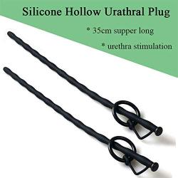 Taroi Silicone Urethral Sound Peňǐs Plug 35 cm Hollow Male Māsturbator Urethral Stimulation Sounding Urethral Dilators Catheter