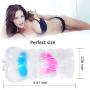 Male Masturbator Crystal Pocket Pussy Male Sex Toys Realistic Textured Vagina Masturbation for Man Free Your Hands 3D Masturbators with 2 Cock Rings