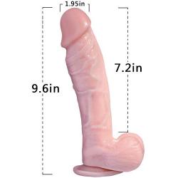 Cob 9.6" Realistic Long Dildo with Suction Cup （Upgrade）