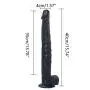 Sangeshitou 15 INCH Huge Long Handsfree Female Personal Massager Lifelike Big Monster Massage Wand (Mysterious Black) Sangeshitou 15 INCH Huge Long Handsfree Female Personal Massager Lifelike Big Monster Massage Wand (Mysterious Black)