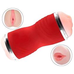 2-in-1 Pocket Piston Thrusting Training Tube Ergonomic Designed, Medical-Grade Silicone Material, Ultra Soft and Tight Warm Cup - Training Sleeve for Mens