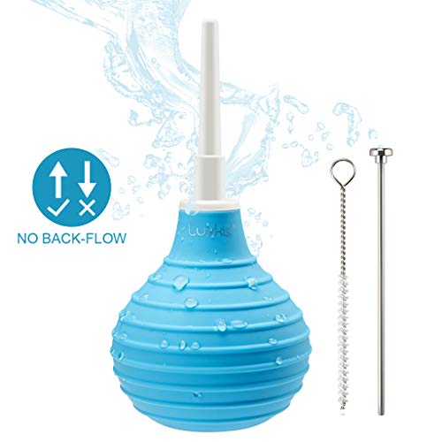 Luvkis Anal Douche Before or After Anal Play Safe and Simple Enema Cleaning Kit Blue