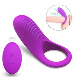 Vibrating Cock Ring, Remote Control 9-Speed Penis Ring Vibrator Medical Silicone Waterproof Rechargeable Powerful Vibration Sex Toy for Male and Couples