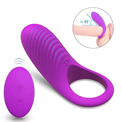 Vibrating Cock Ring, Remote Control 9-Speed Penis Ring Vibrator Medical Silicone Waterproof Rechargeable Powerful Vibration Sex Toy for Male and Couples