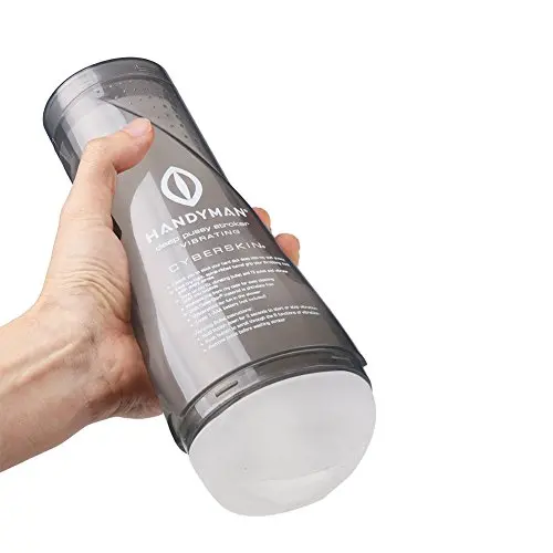 Handyman Deluxe Male Masturbation Cup Realistic Clear Vagina Pocket Stroker for Male Masturbator with Vibration Cyberskin Sex Toys Handyman Deluxe Male Masturbation Cup Realistic Clear Vagina Pocket Stroker for Male Masturbator with Vibration Cyberskin Sex Toys