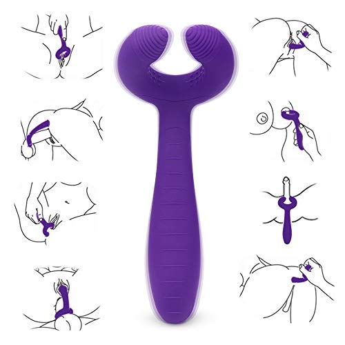 G-Spot Rabbit Silicone Dildo Vibrator Adult Toys for Women - Adorime Rechargeable Waterproof Clitoris Vagina Nipples Stimulator Massager Sex Things for Solo or Couples