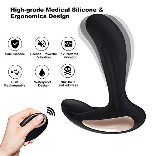 Vibrating Massager with 12 Modes Waterproof USB Charge Massage for Men