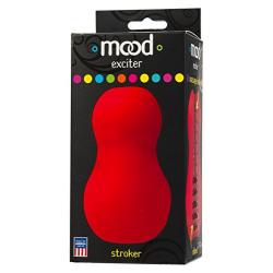 Doc Johnson Mood - Exciter - ULTRASKYN - Dual Texture Stroker - Narrow Side Has Massage Beads, Wide Side Has Thick Ribbing - Discrete - Male Masturbator - Orange