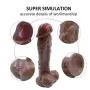 Full 9 Inch Realistic Waterproof Relax Tools Ultra Soft PVC for Women Waterproof Toy - Brown - Youeryuanda1.2 Full 9 Inch Realistic Waterproof Relax Tools Ultra Soft PVC for Women Waterproof Toy - Brown - Youeryuanda1.2