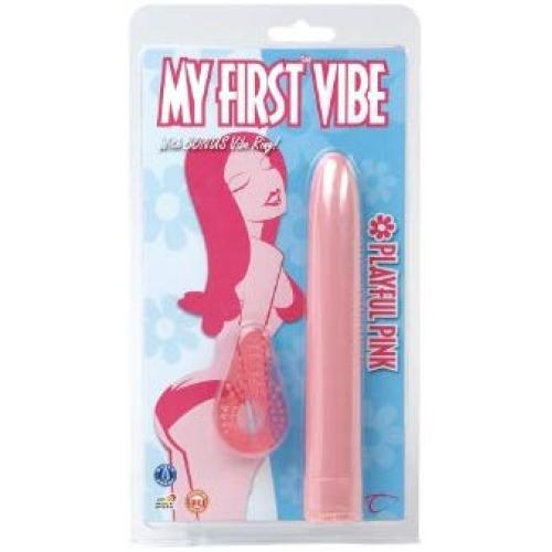 My First Vibe with Bonus Vibe Ring, Playful Pink