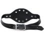Smspade Single-Ended Dildo Gag, Leather Single Dong Hardness Mouth Plug Black