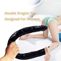 Wushuangyu 55cm Douable Dǒng Headed Dual Sided Massager for Women Handheld Play Big Pleasure - Vibrant Toy (Color : Black)