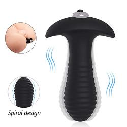 Vibrating Butt Plug-Anal Sex Toys Trainer for Beginners Dildo Soft Safe Silicone Anal Vibrator Medical Grade Trainer Flexible Waterproof with 7 Vibration Modes for Men Women Toy by Honey Play