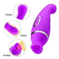 X-XIXS Waterproof Multi Sucking Modes Tongue Vibrate Tongue Vibrate Toy for Women Clǐt-ori-al Suc-King Toy Six Toys for Women Bullet Powerful Vibration Wireless Remote Control Vibrating Plug