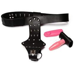 Relaxation Product Men Leather Harness Chastity Pants Vibrating Anal Plug Restraints