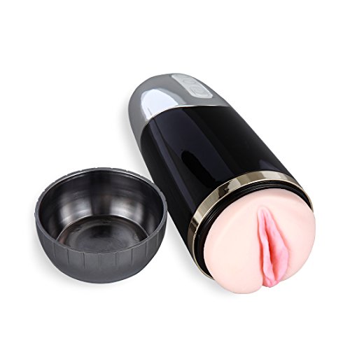 Ashemy Male Masturbator Cup Life Size USB Rechargeable Pink Lady Artificial Vagina with 6 Vibration Modes,Removable Sex Toys for Man