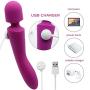 LED Body Heating  Massager with Powerful Speeds 10 Vibration Modes, Portable Personal Rechargeable Massager, Handheld Waterproof Massager Therapy Back Neck Muscle Aches Sports Recovery (Purple)