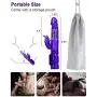 Bombex Temptation Rabbit Vibrator,Clitoral G-Spot Stimulator,Masturbation Vibe,Rotating Beaded Adult Massager for Women Female Beginner,Purple