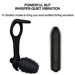 Anal Vibrator 10 Speed Prostate Massager Vibrating Anal Plug Silicone Waterproof Sex Toys