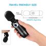 Mini Wand Massager, REVO Personal Handheld Massager with 7 Speeds, Waterproof & Cordless, Portable Electric Massage Wand for Back Neck Shoulder, Luxury Black