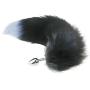 AKStore Wild Small Stainless Steel Foxs Tails Anal Butt Plug,Anal Tail Sex Toys, Sexual Show,SM Special Butt Plug Anal Stimulator for Women Suppositories Cospaly(Black)