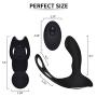 Bantie Anal Vibrator Cock Ring with Heating Function, 10 Powerful Modes Remote Control Vibrator Prostate Massager for Men, G-Spot Vibrators Sex Toys for Women