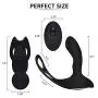 Bantie Anal Vibrator Cock Ring with Heating Function, 10 Powerful Modes Remote Control Vibrator Prostate Massager for Men, G-Spot Vibrators Sex Toys for Women