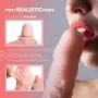 Realistic Dildo LEO4U. Best Penis Sex Toy with Vacuum-Cup & Inner Lubricant. Unique Flexible Skin- Hands Free Exclusive Penis Design(pic.2) FDA & CE. Enhance Your Satisfaction Now!
