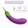 Handheld Eggplant Vib Massager, Rechargeable Waterproof Strong Vegetable Massage Magic Wand Mini Compact Massager Purple by ALBK Handheld Eggplant Vib Massager, Rechargeable Waterproof Strong Vegetable Massage Magic Wand Mini Compact Massager Purple by ALBK