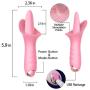 G Spot Clitoral Vibrator, Tongue Vibrator Stimulator, Soft Licking Clit Tickler Adult Sex Toys for Female Nipple Oral Sex Couples Solo Blowjob Orgasm Vaginal Anal Massager 10 Modes Whisper (Pink)