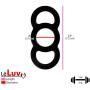 LeLuv Cock Rings EYRO Slippery Blue Silicone Erectile Dysfunction .75 Inch Through 9 Inch Unstretched Diameter 3 Pack Sampler