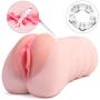 Male Masturbators Sex Toys,ZEMALIA Daina Pocket Pussy 3D Realistic Vagina Masturbator Adult Toys Close-Ended Stroker Built-in Cock Ring Sexual Exerciser for Man Masturbation