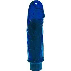 Vibrating Waterproof Jelly Cock 6.25 Inch Cool Blue