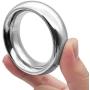 FST Silver Metal Stainless Steel Male Penis Cock Ring, 3 Size for Choose (5.0cm/2.0)