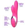 Rechargeable Ultra Quiet Rabbit Vibrator Massager Wand Sex Toy Dildo