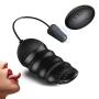 Remote Love Egg - 10 Strong Vibrations Wireless Remote Massager - 10 Standby Mode,Silicone,Waterproof & Rechargeable,Black