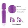 London Luxury BRRC303 Powerful Wand Personal Cordless Massager, 20 Modes and 8 Speed Patterns, USB Rechargeable, Purple