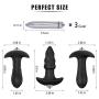 PHANXY 3 in 1 Vibrating Anal Butt Plug Kit with 7 Speed Bullet Vibrator Premium Anal Plug Trainer Kit Anal Sex Toy for Men Or Women Solo and Couple Fun