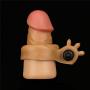 Vibrating Silicone Penis Extender Sleeve Penis Extension Extensions Vibrating Cock Ring Penis Enlargement Lesbian Strap on Harness for Women Penis Extender Vibrator Sex Toy Hollow Strap on Dildo